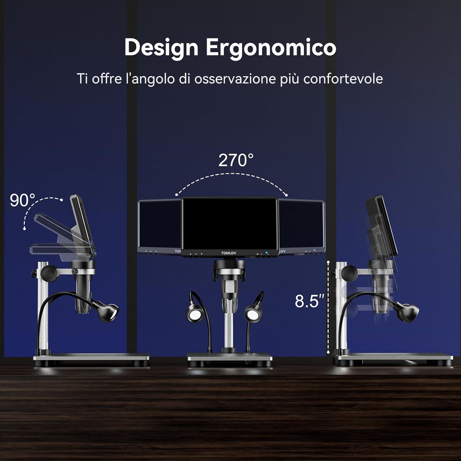 TOMLOV DM9 - Microscopio Digitale LCD 7" 1200X - immagine 6