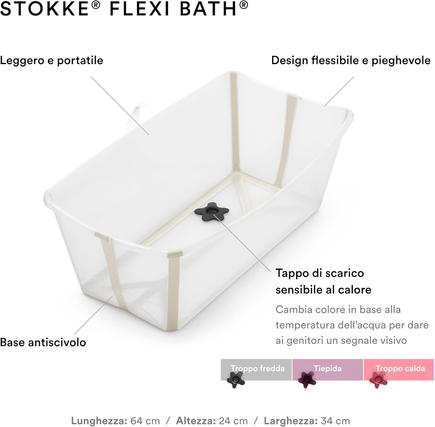 Stokke Flexi Bath + Supporto - Vaschetta Pieghevole - immagine 4