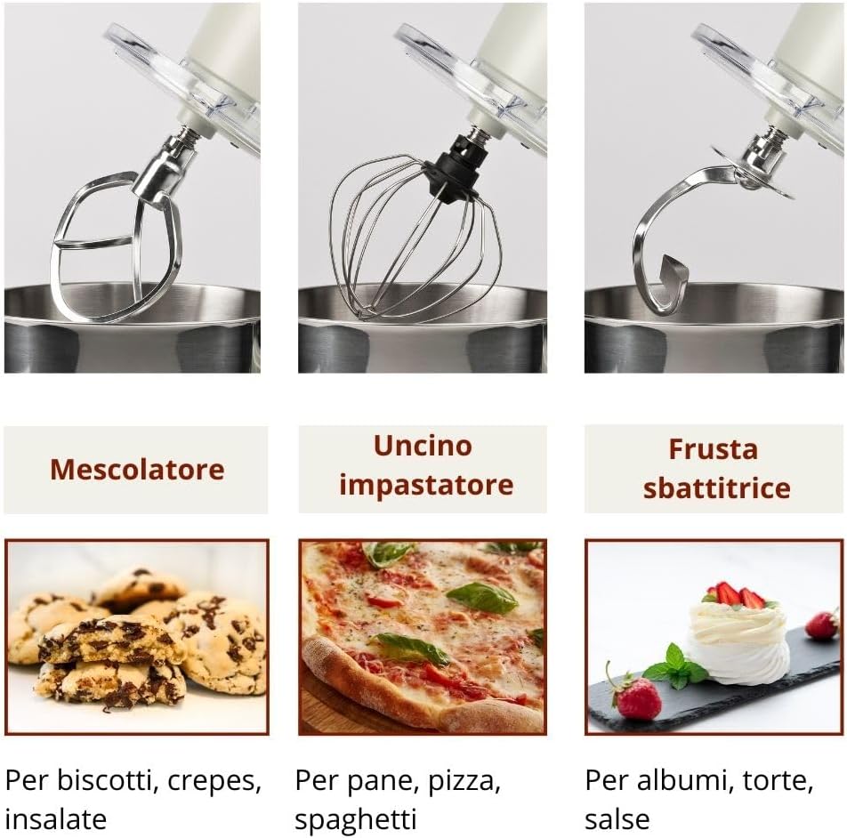 Girmi IM47 Impastatrice Planetaria 6 Litri 1500W - immagine 3