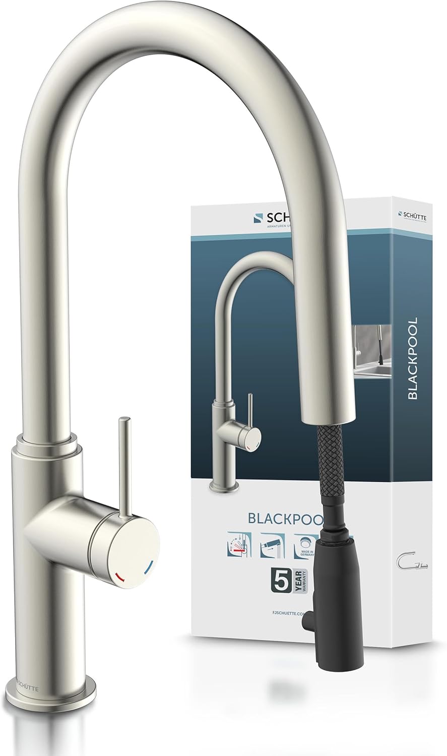 Schütte Blackpool 79526 Rubinetto Cucina con Doccetta Estraibile