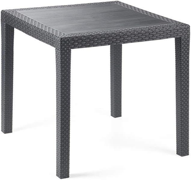 Dmora Tavolo da Esterno Agrigento 79x79h72 cm, Antracite
