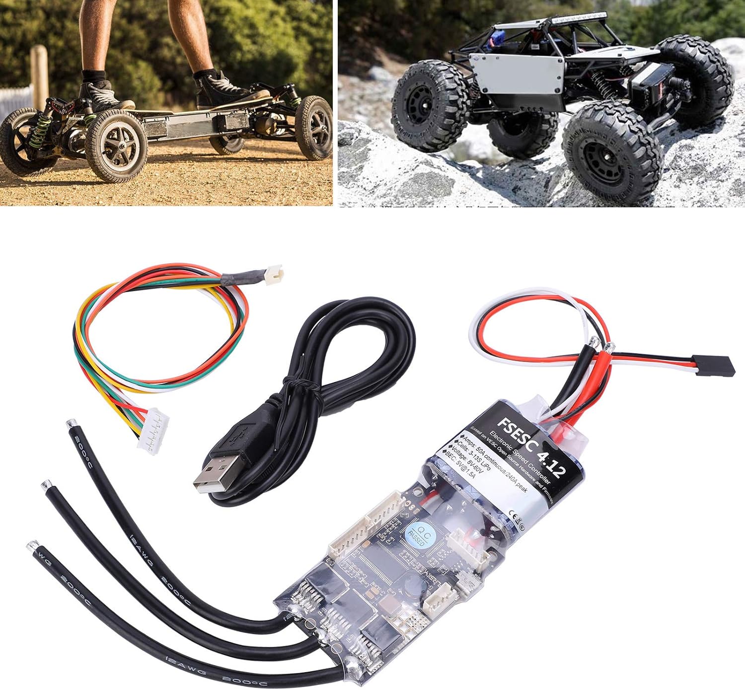 Hyuduo Mini FSESC4.12 50A ESC Ad Alta Corrente - immagine 3