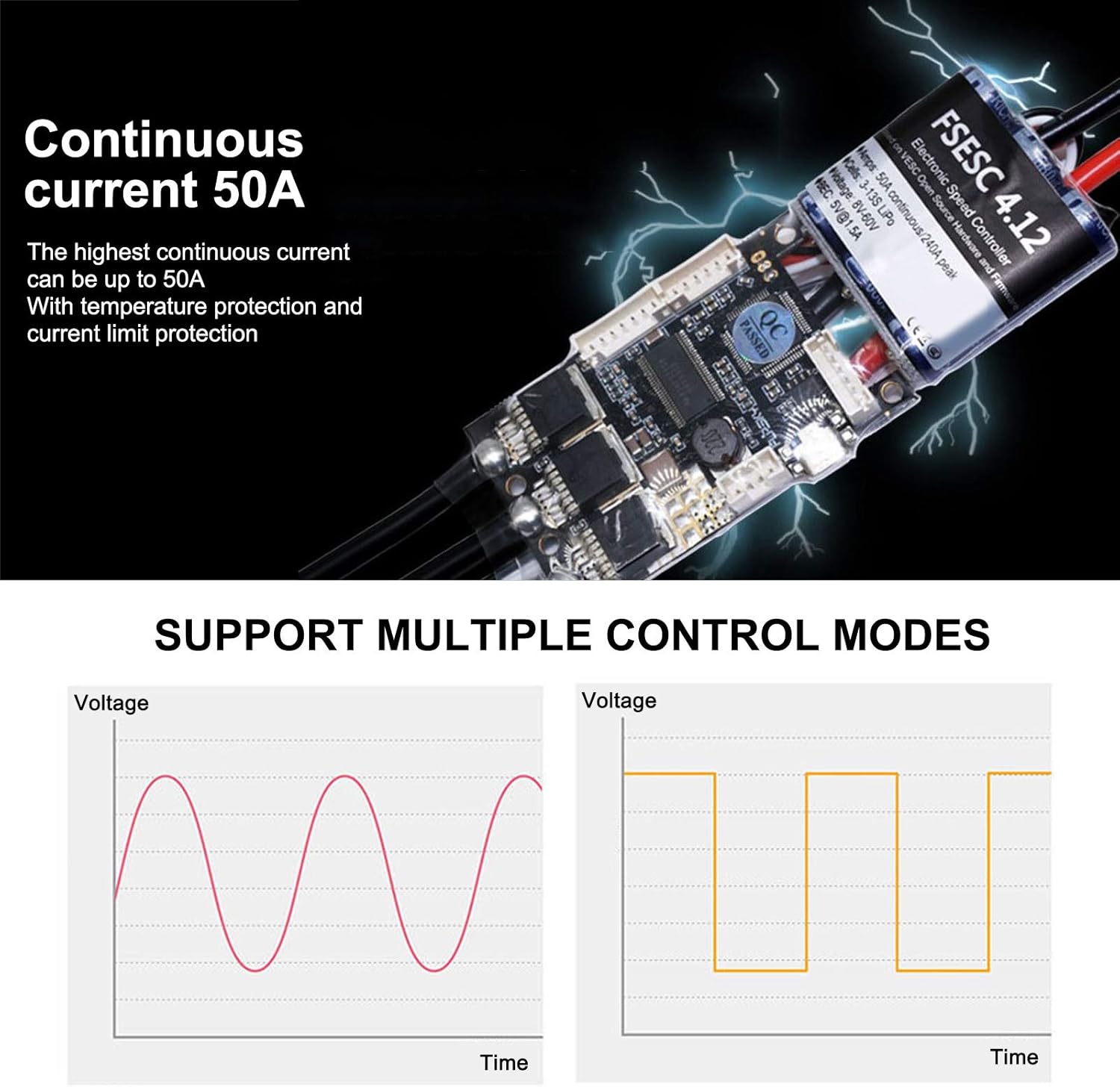 Hyuduo Mini FSESC4.12 50A ESC Ad Alta Corrente - immagine 7