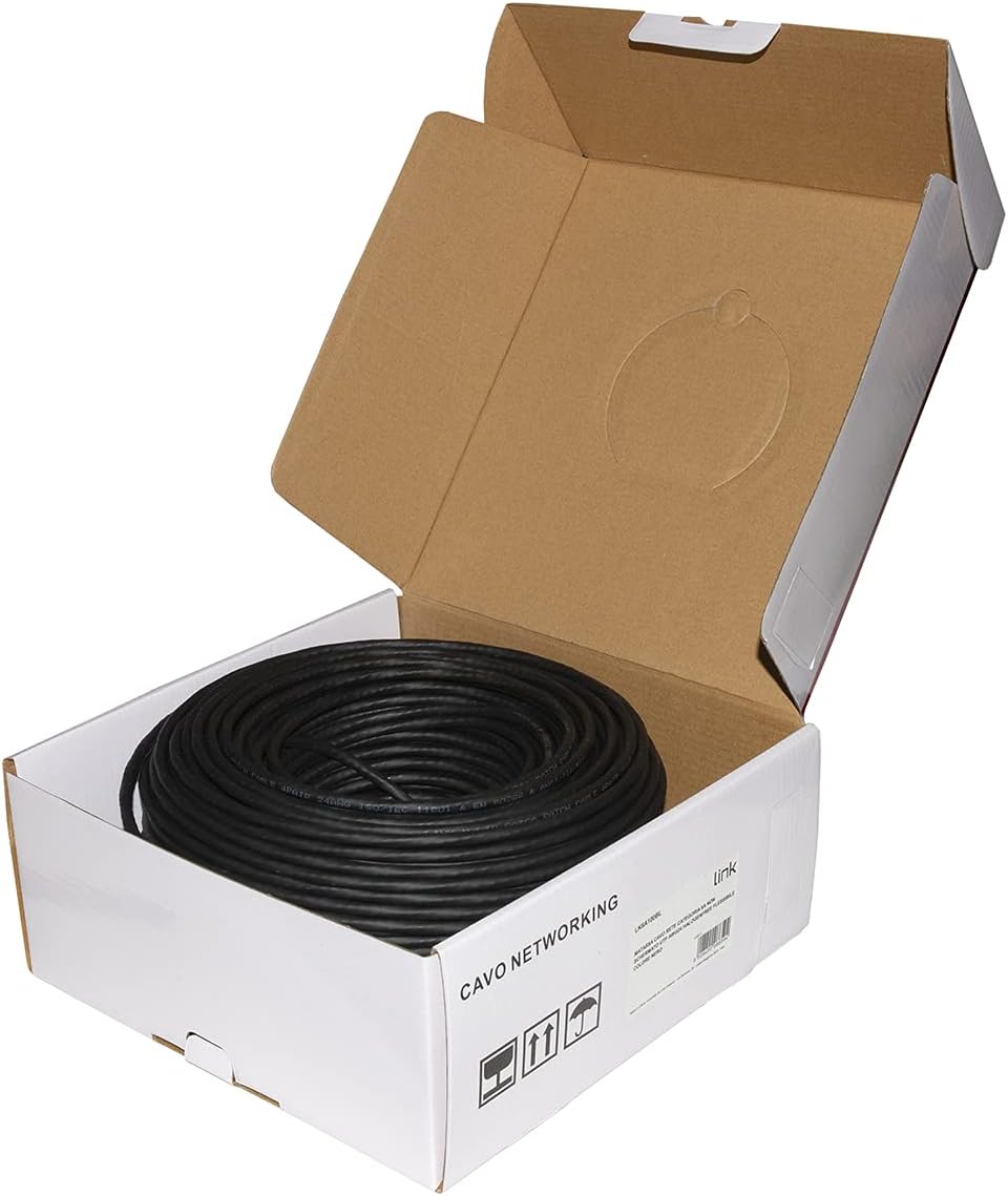 Link LK6A100BL - Matassa Cavo Rete Cat. 6A UTP 100m, Nero - immagine 5