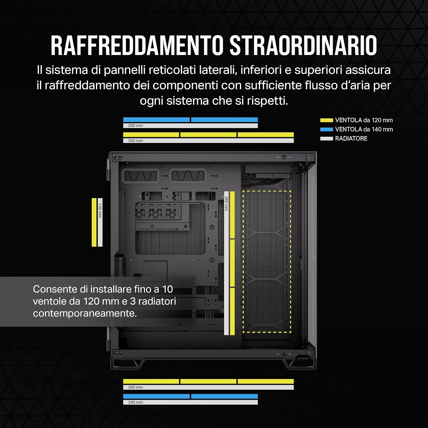 Corsair 6500X Mid-Tower ATX Case PC Doppia Camera, Nero - immagine 5