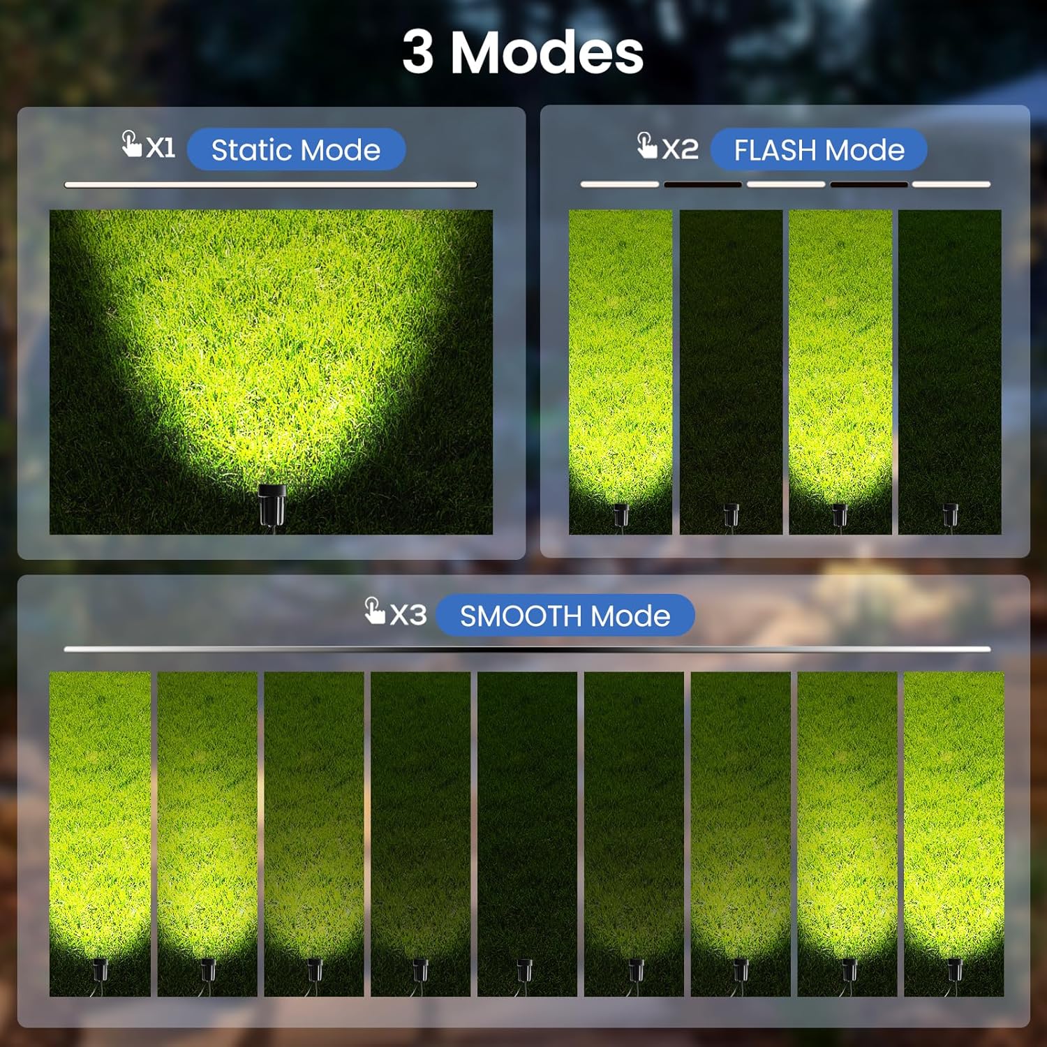 Meihua Faretti Solari Esterno IP66, 3 Luminosità - immagine 4