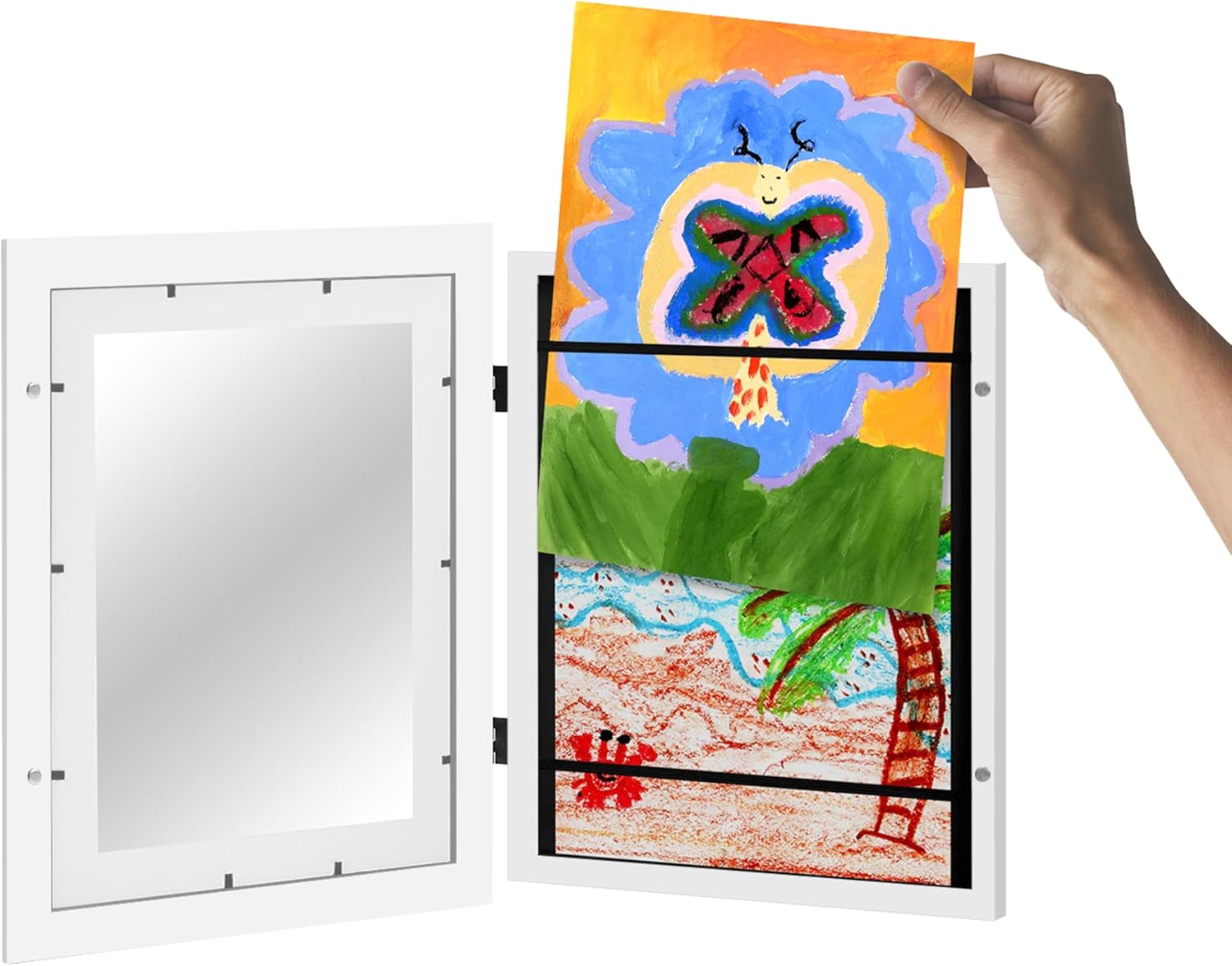 Americanflat Cornice Porta Disegni Bambini (Bianco) - immagine 7