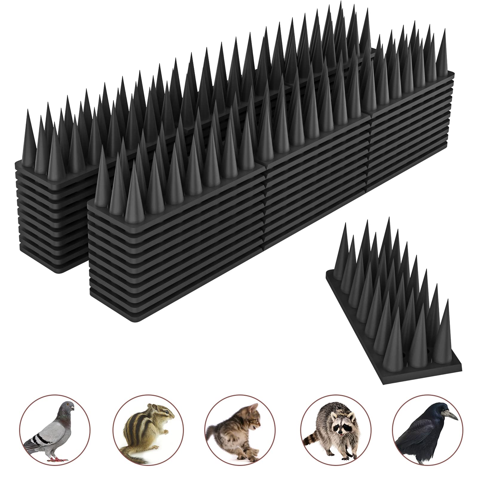 Dissuasori per Piccioni in Plastica 5.7M, Nero