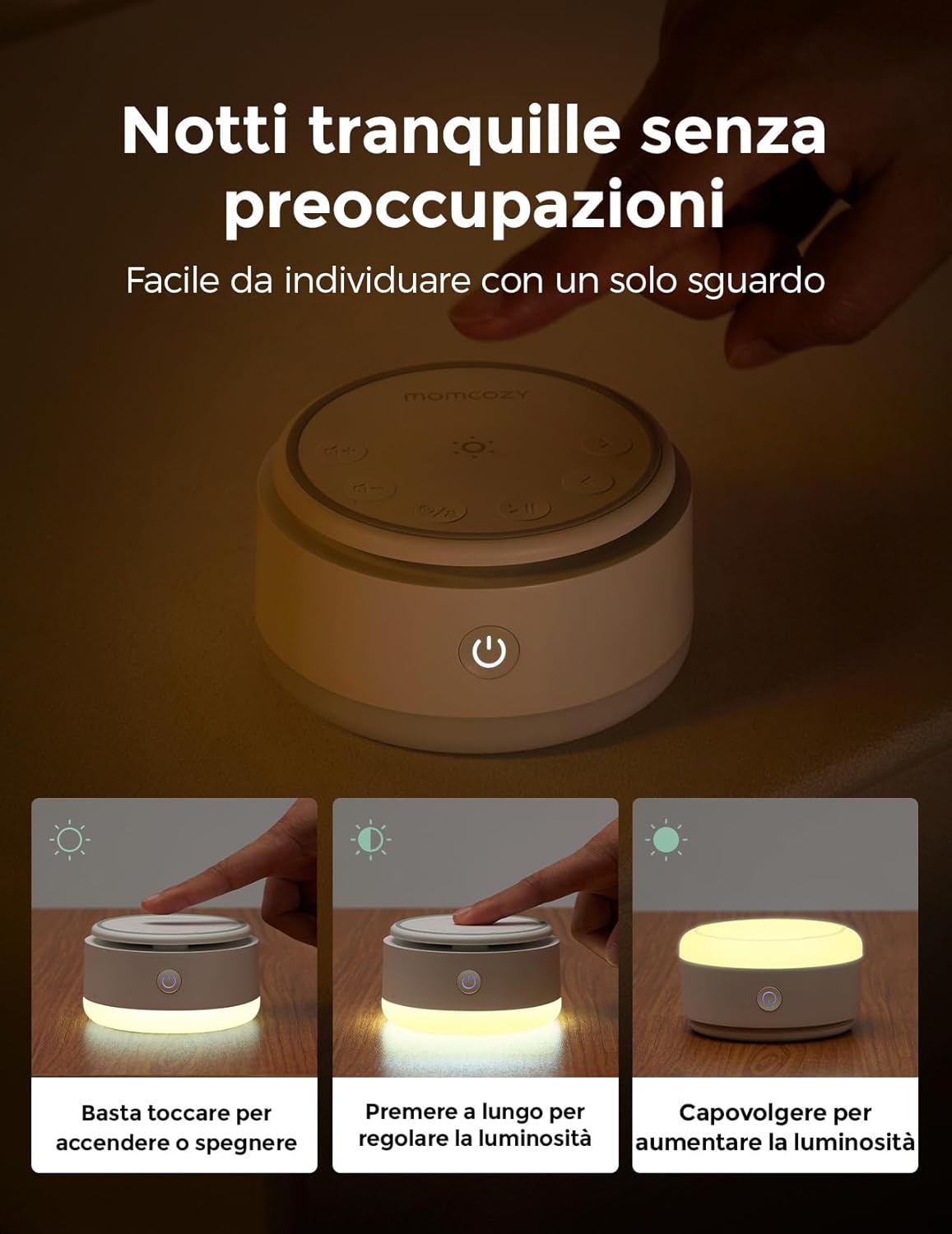 Momcozy Macchina Rumore Bianco per Bambini, Giallo - immagine 3