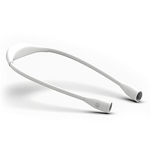 Luce per Lettura Libri a Letto Luce da Collo Lampada da Lettura USB 3 Livelli di Luminosità Lampada da Libro Ricaricabile per la Lettura Luce Lettura Libro Notturna Flessibile a LED a 360° (Bianco)