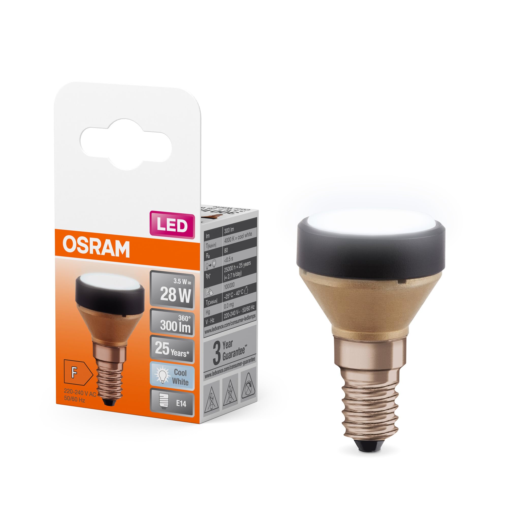Osram Flat Lamp LED E27 3.5W - Confezione da 6