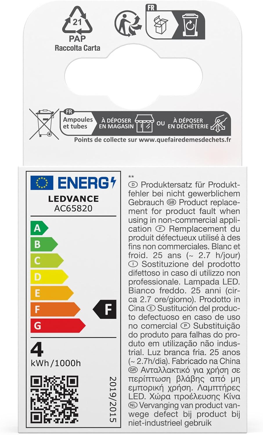 Osram Flat Lamp LED E27 3.5W - Confezione da 6 - immagine 18