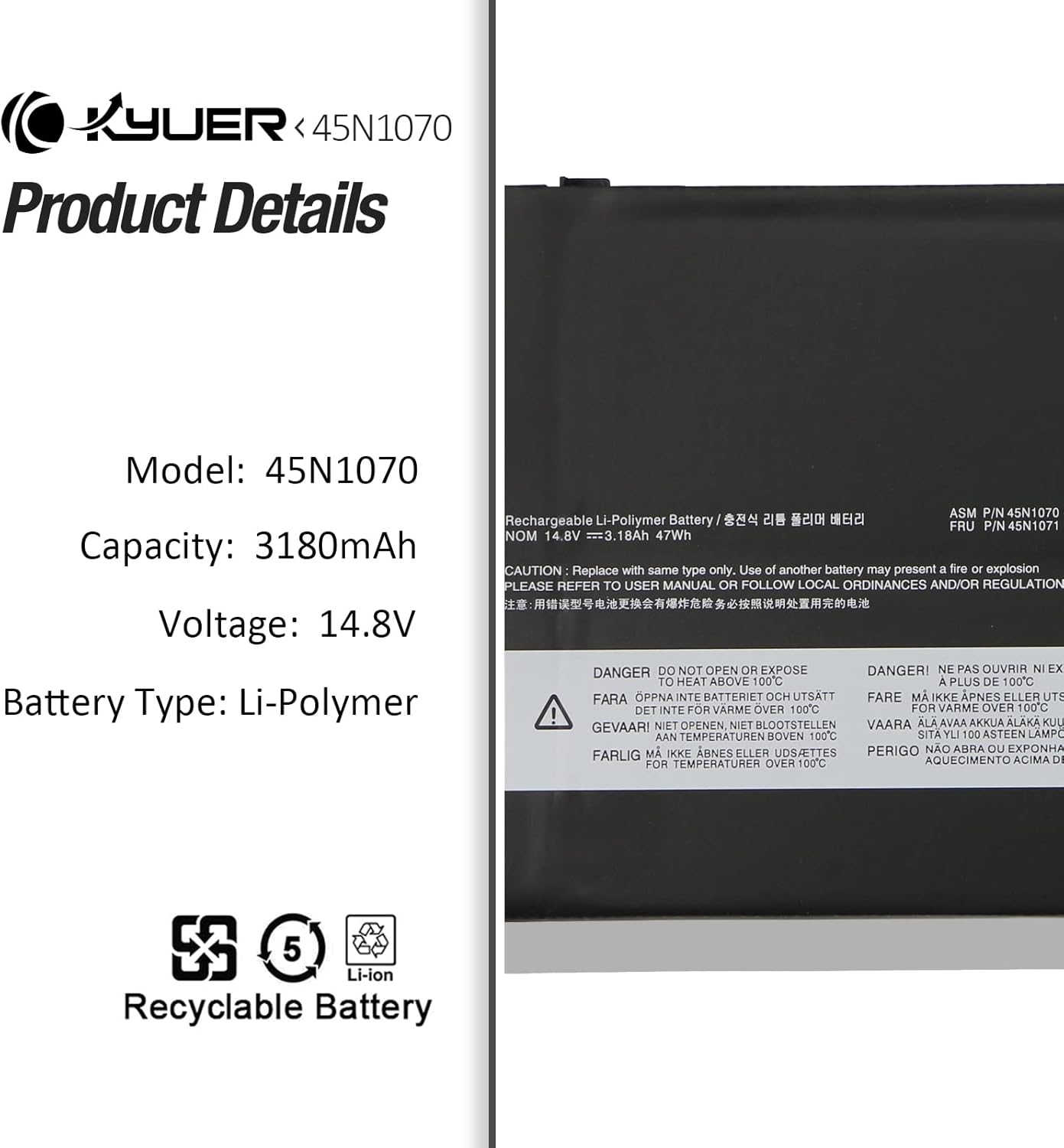 Batteria Laptop 45N1070 45N1071 - immagine 2