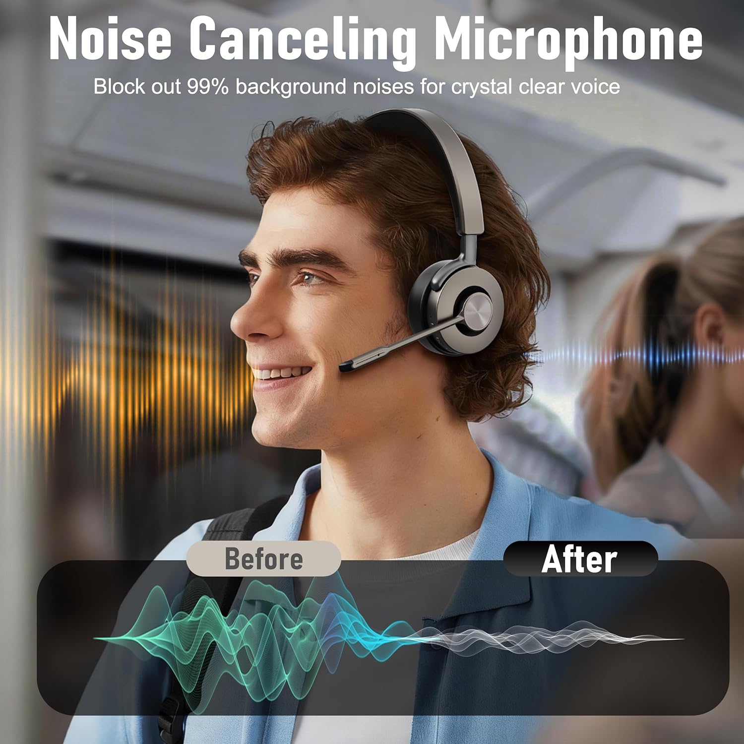 Cuffie Bluetooth Wireless con Microfono per PC - immagine 2