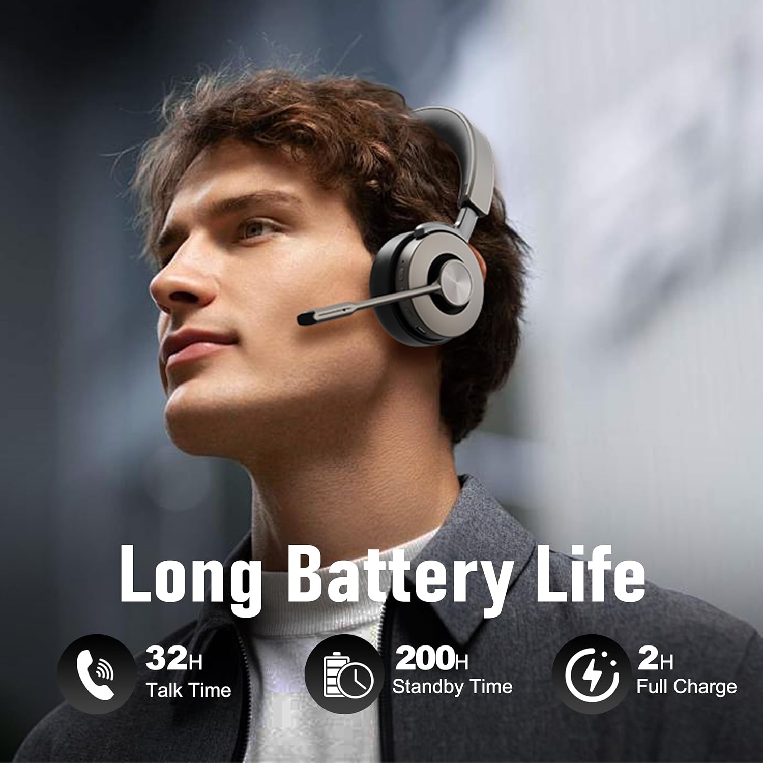 Cuffie Bluetooth Wireless con Microfono per PC - immagine 4