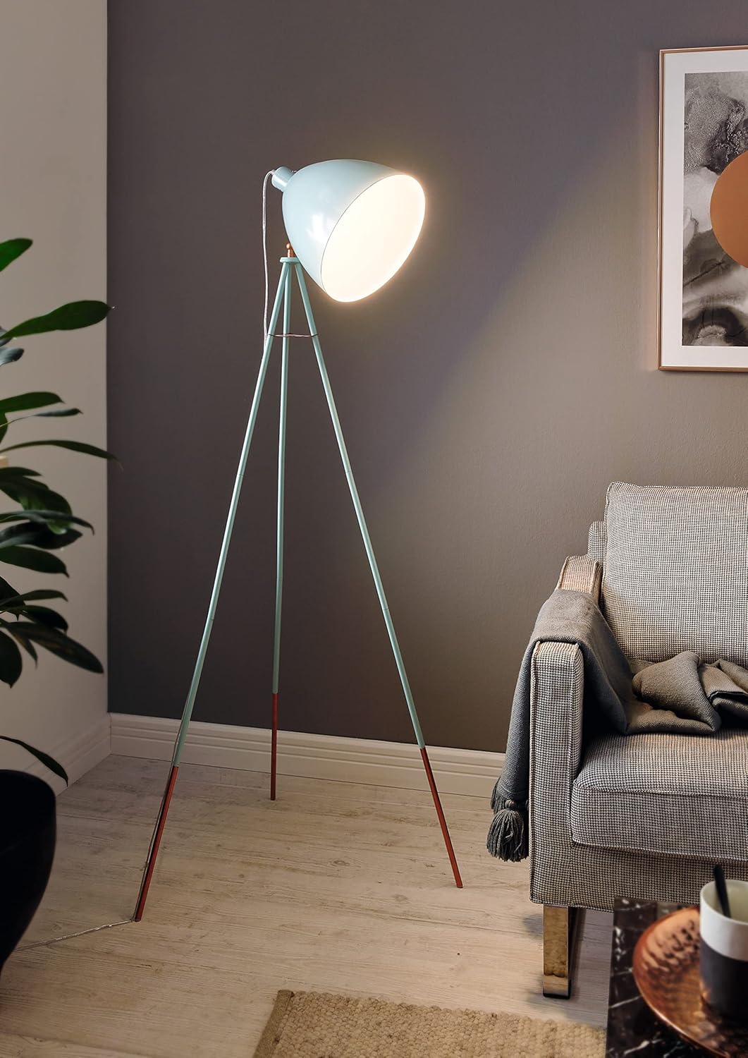 EGLO Dundee - Lampada da Terra Vintage a Stelo Menta - immagine 3