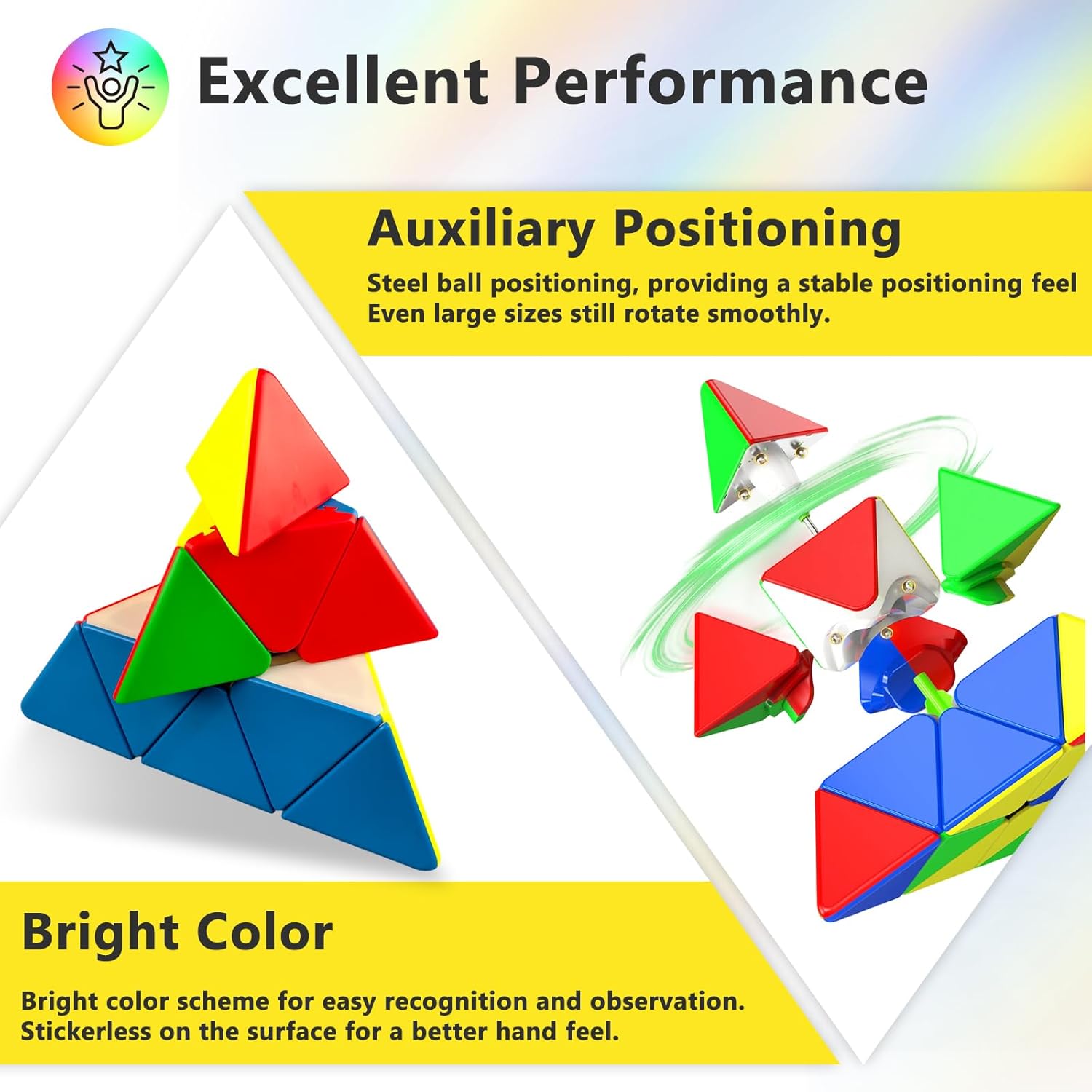 Vdealen Cubo Magico Pyraminx Piramidale - immagine 4