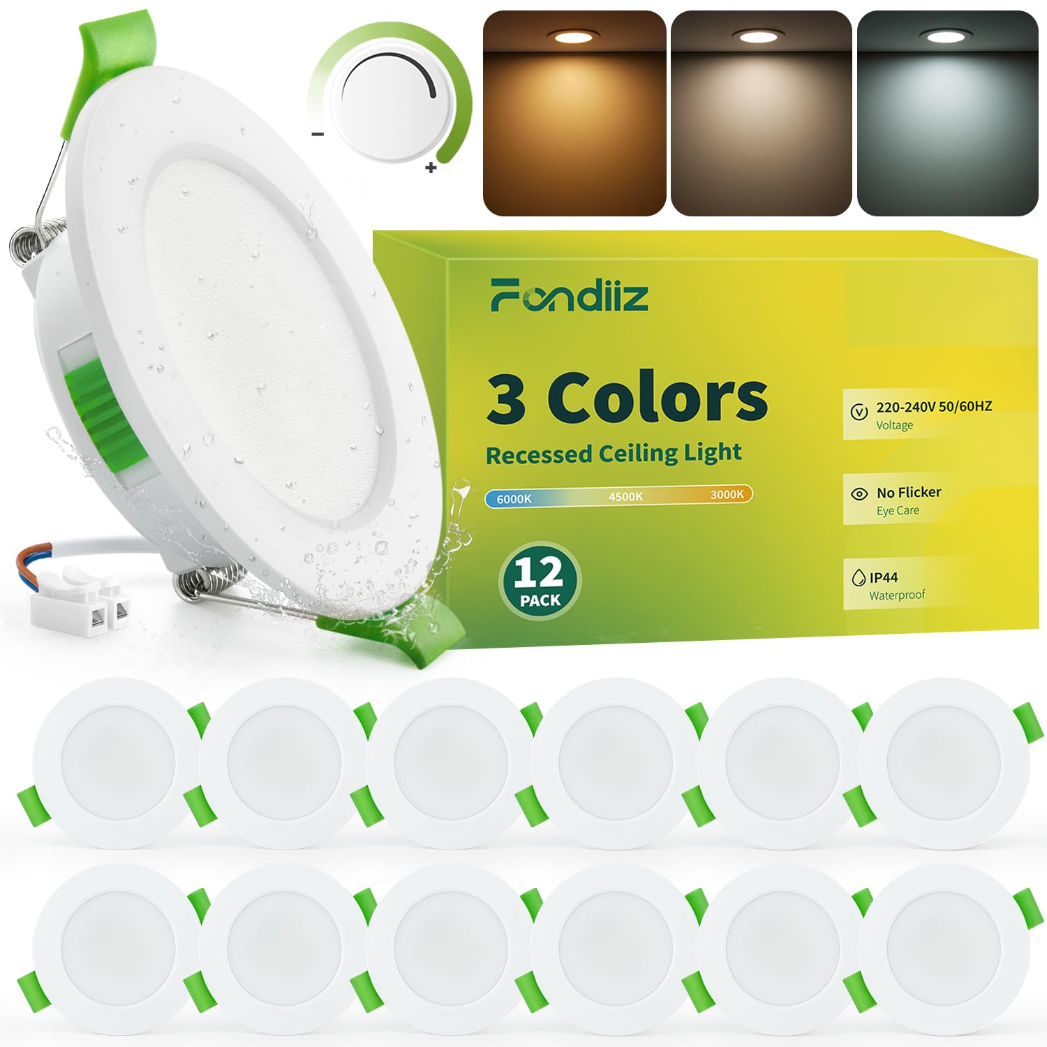 Fondiiz Faretti LED Incasso Cartongesso Dimmerabili 3.5W