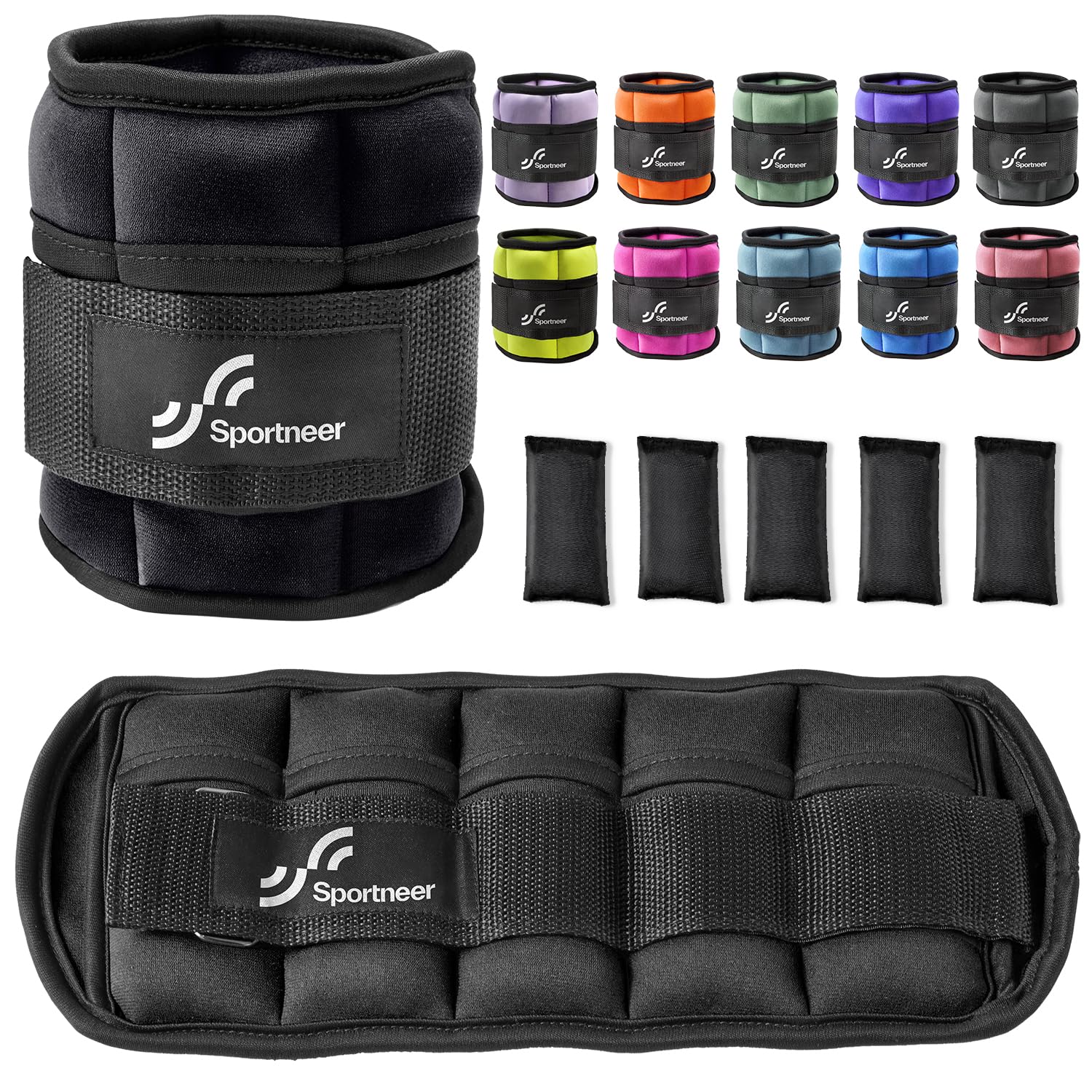 Sportneer Pesi Regolabili per Caviglia/Polso (2 Pezzi)