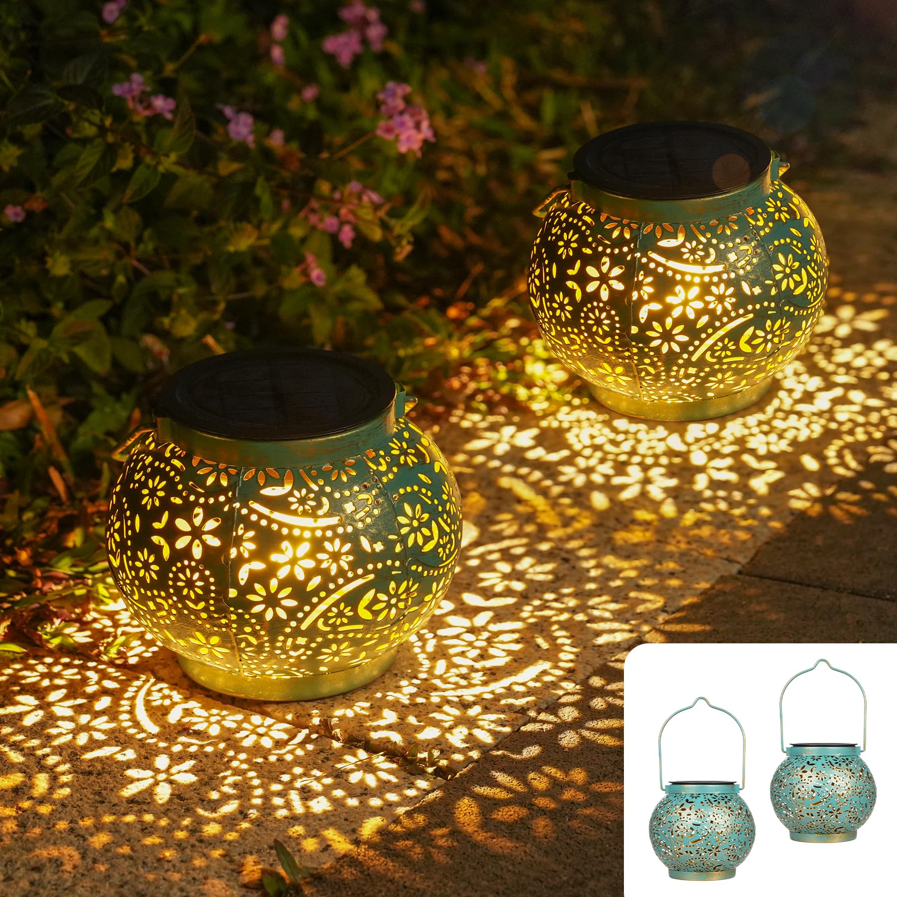 JOYCREATOR Lanterna solare per esterni, sospesa con impermeabilità IP65, GMM0275