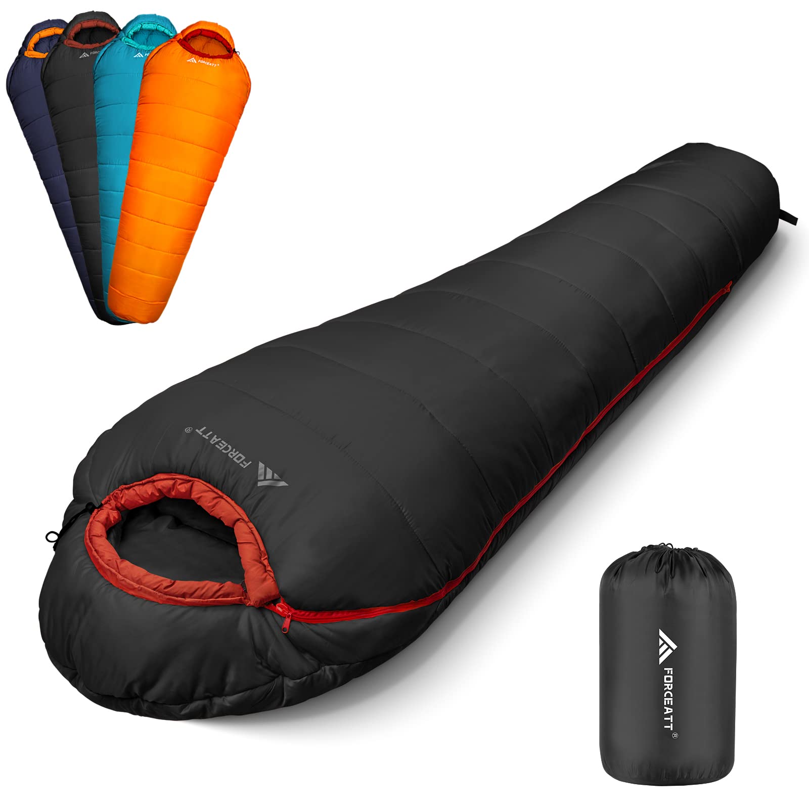 Forceatt Sacco a Pelo Mummia con Cappuccio 0℃-20℃