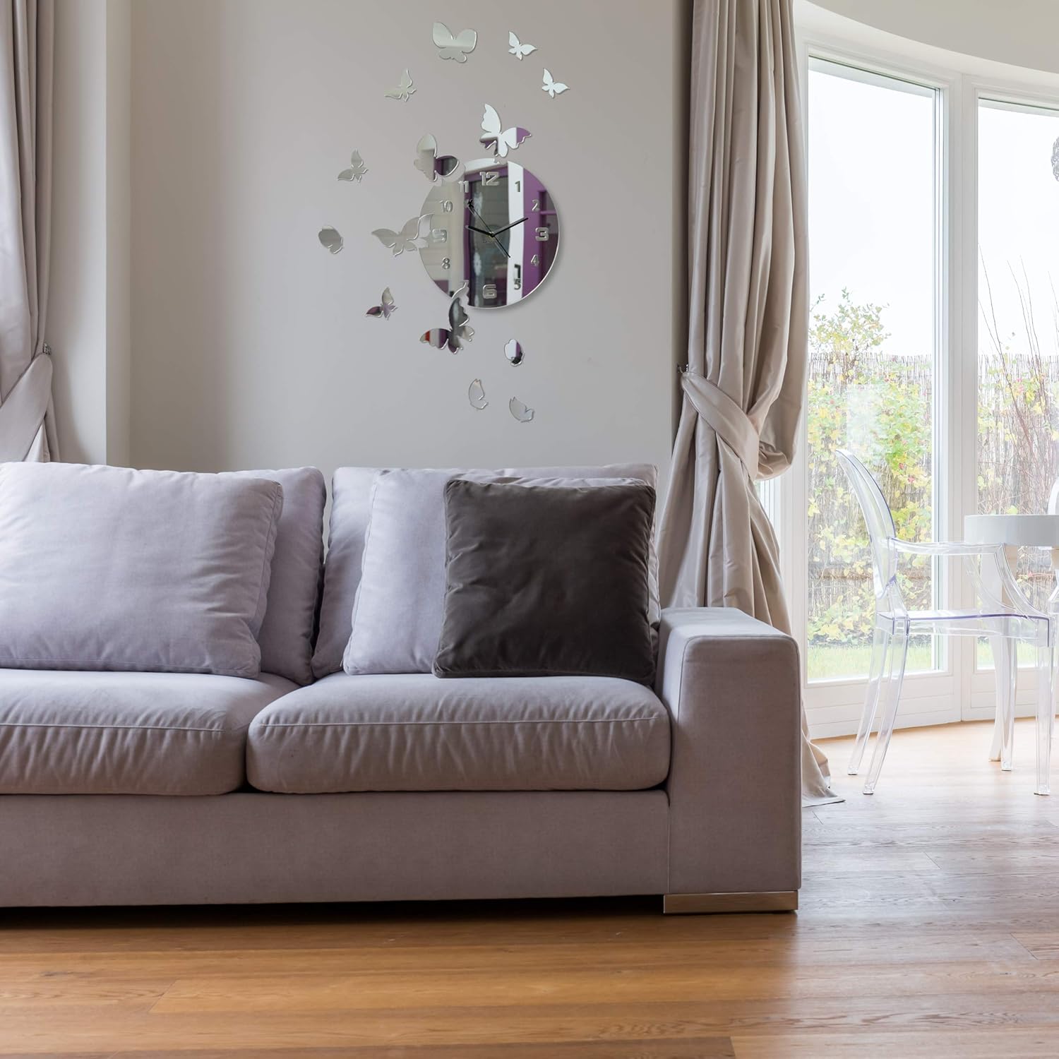 FLEXISTYLE Orologio a Parete, Specchio, 30cm - immagine 2