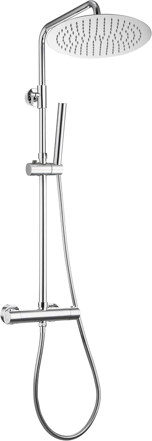 Görbach Colonna Doccia Acciaio Inox Termostatica D25cm - immagine 1