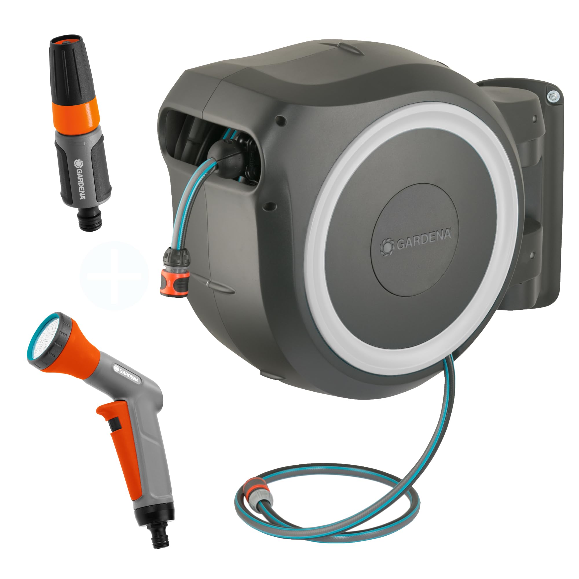 Gardena Avvolgitubo da Parete RollUp XL 35m, Antracite