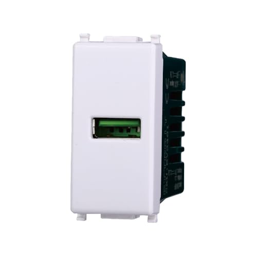 Elektronova Presa USB Type-A 5V 2.1A, Bianco