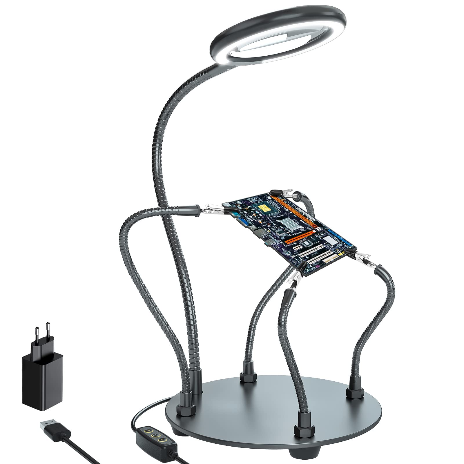 Nomiou Lente d'Ingrandimento con Luce 3x e 28 LED