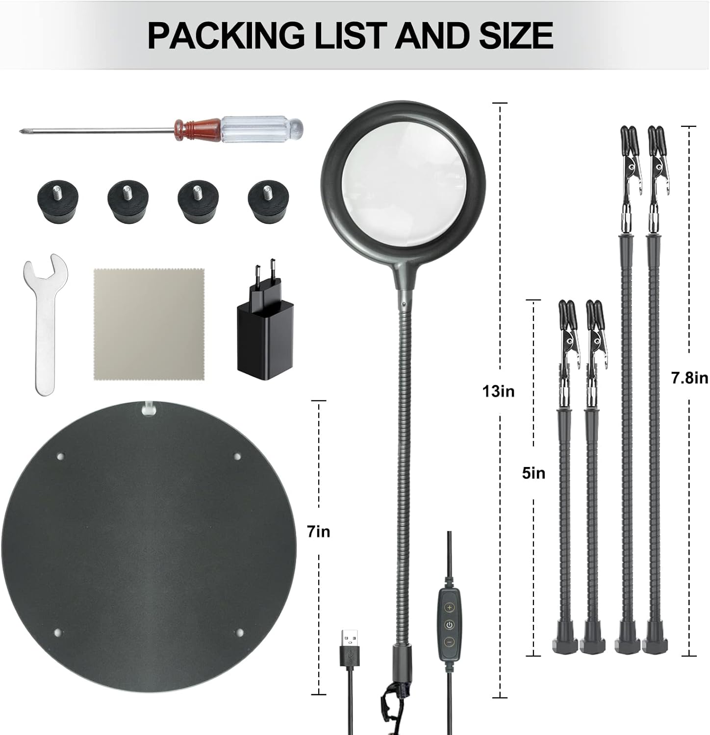 Nomiou Lente d'Ingrandimento con Luce 3x e 28 LED - immagine 7