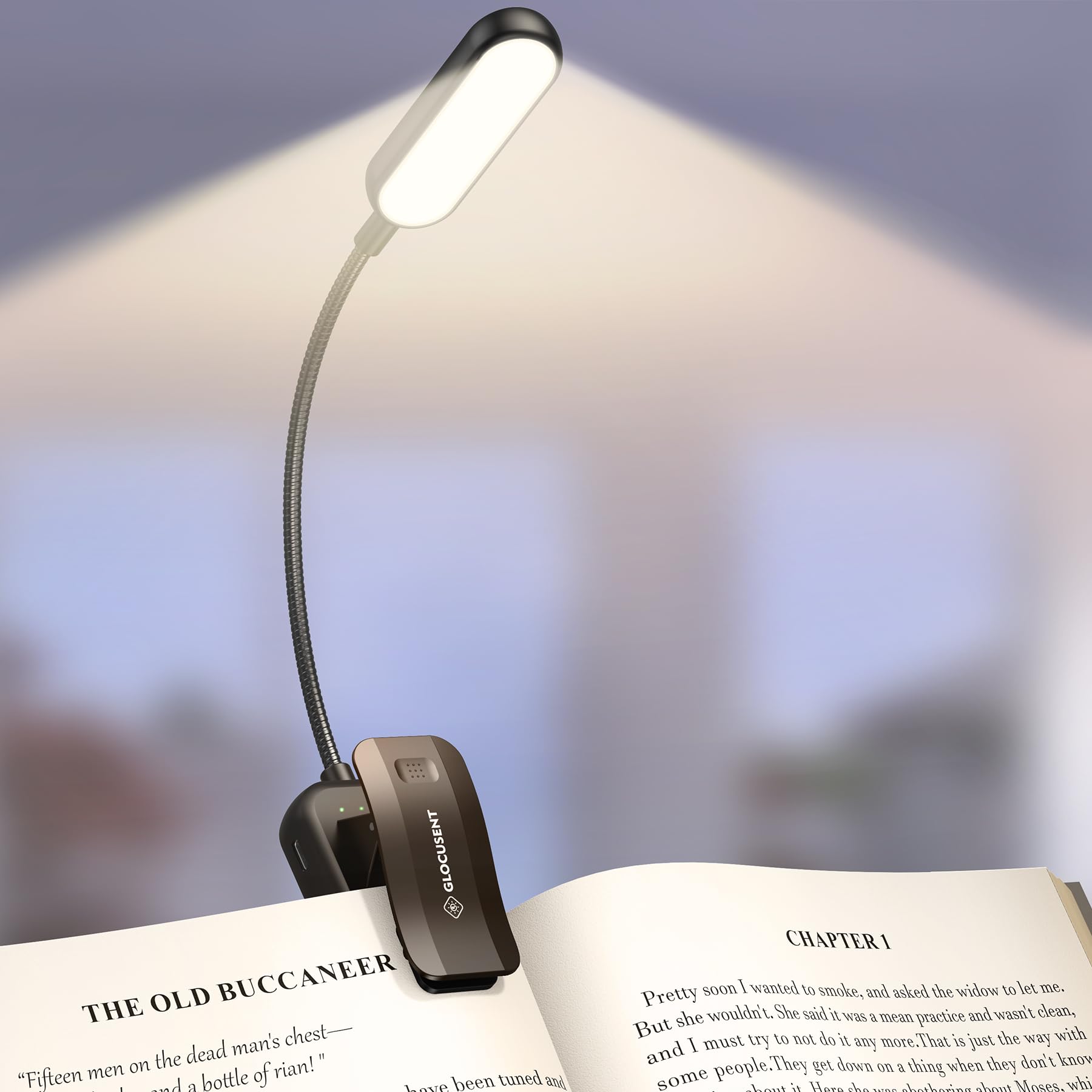 Glocusent Lampada da Lettura con Morsetto 20 LED