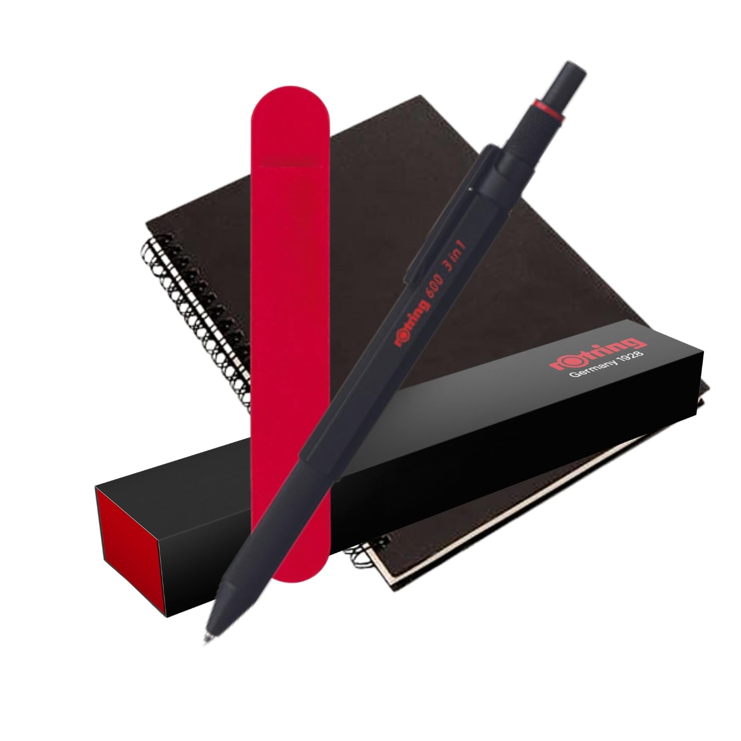 Rotring 600 Penna Multicolore 3 in 1, Fusto Nero