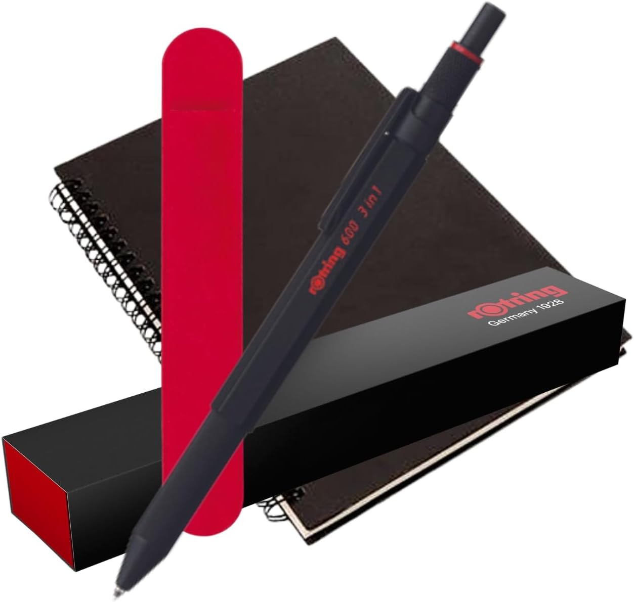 Rotring 600 Penna Multicolore 3 in 1, Fusto Nero - immagine 1