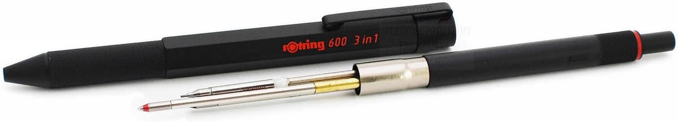 Rotring 600 Penna Multicolore 3 in 1, Fusto Nero - immagine 2