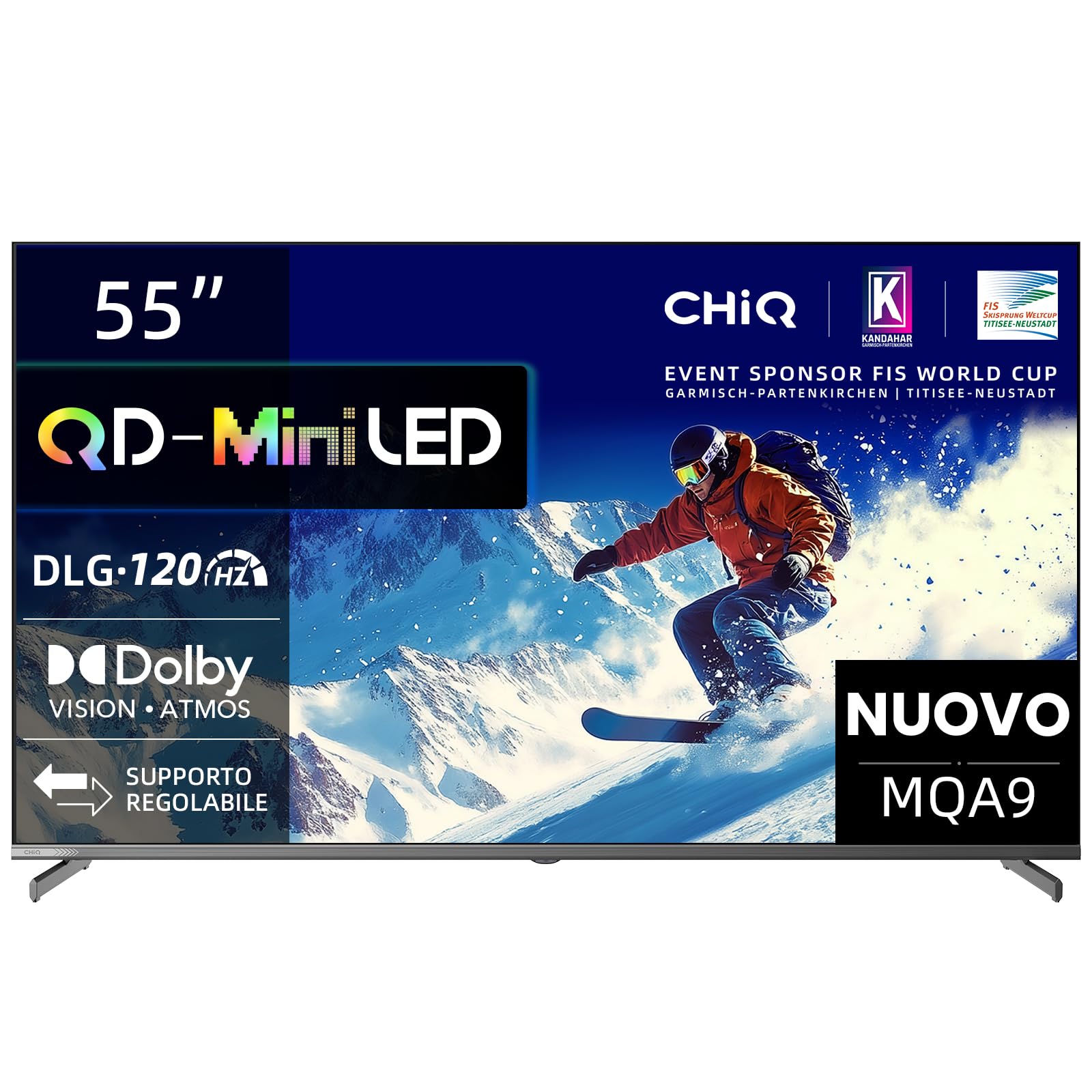 Chiq M55QA9 - TV 55 Pollici 4K Mini QLED 60Hz
