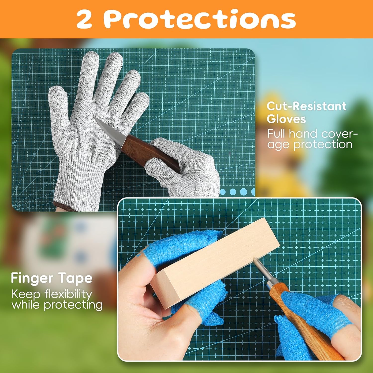 Housolution Kit Intaglio Legno 30 Pezzi con Borsa - immagine 6