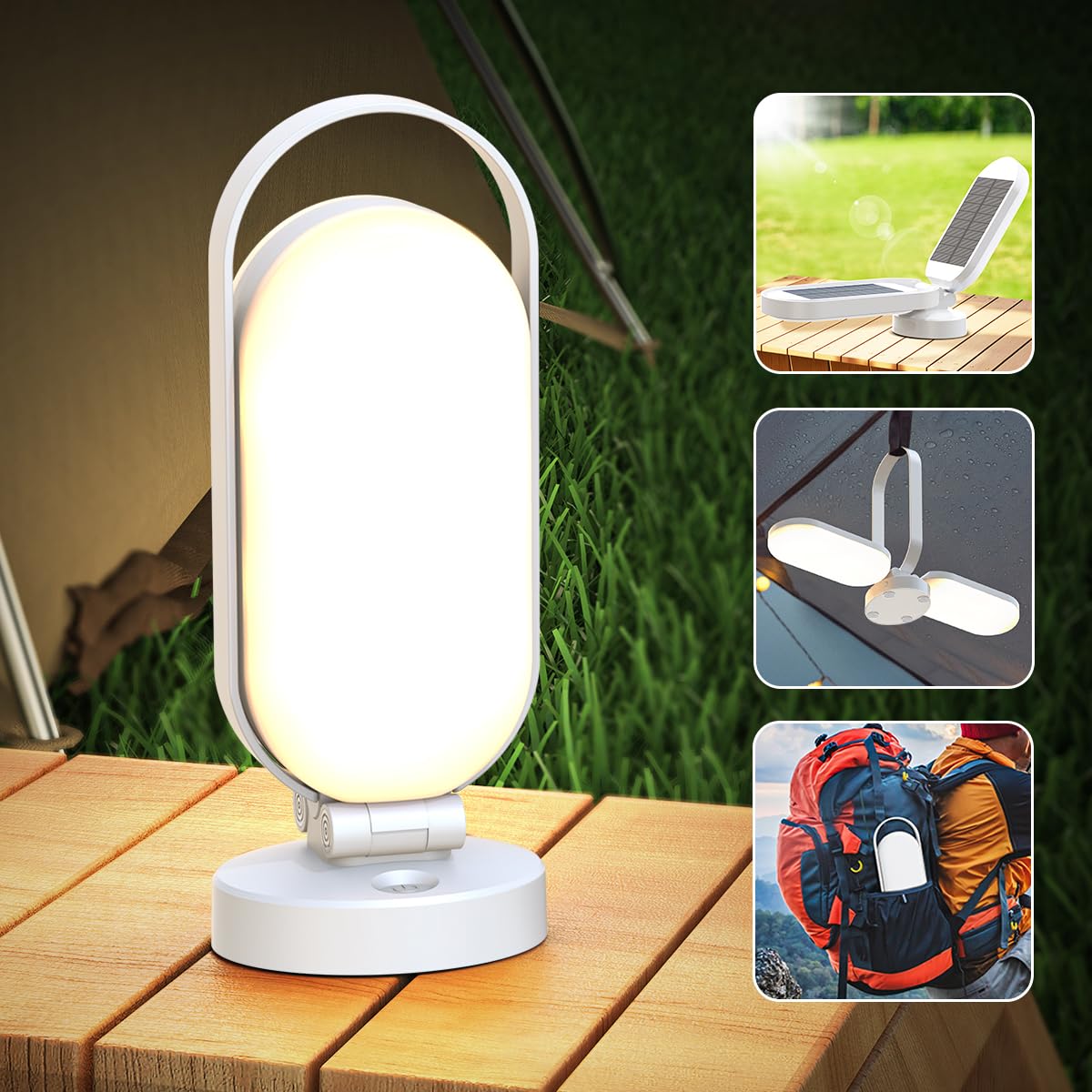 Hapfish Lampada da Campeggio Ricaricabile 5000mAh