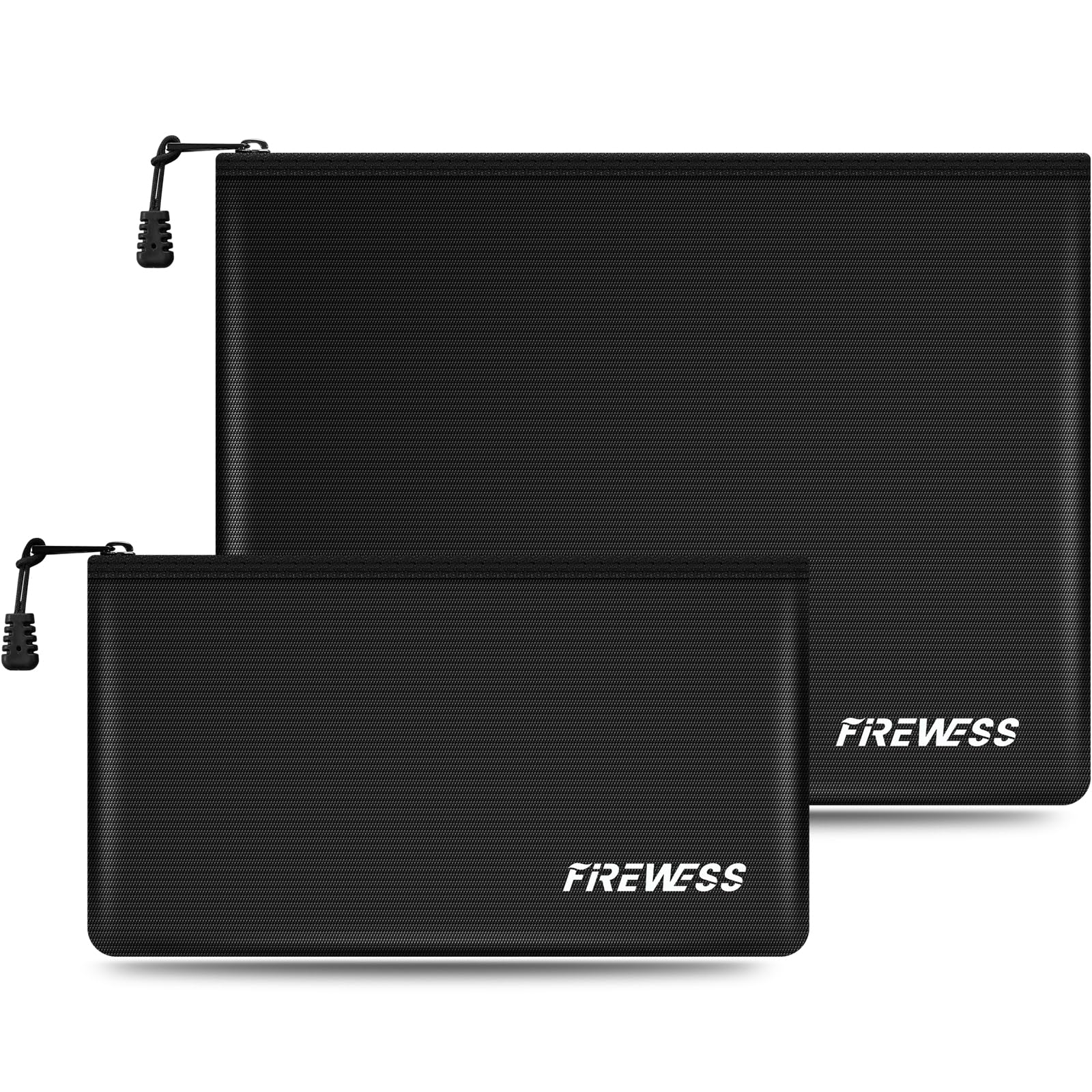 2 Pezzi Borsa Portavalori Ignifuga 34x25cm e 28x15cm