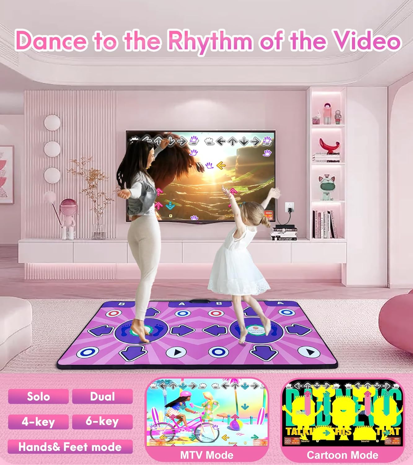 KAXIMON Tappetino da Ballo Doppio HDMI per TV - immagine 2