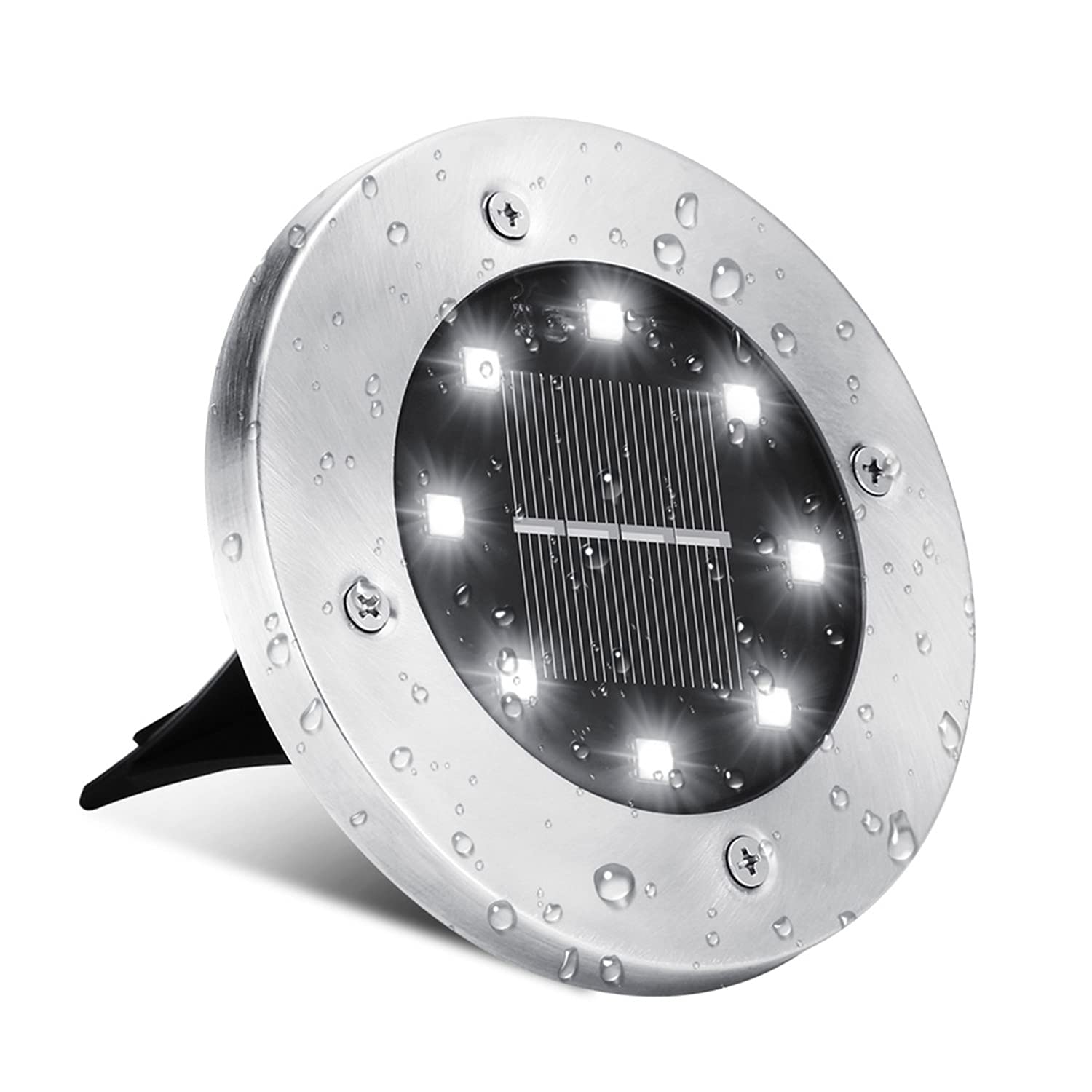 Brizlabs Luci Solari Giardino Esterno 8 LED - 1 Pezzo