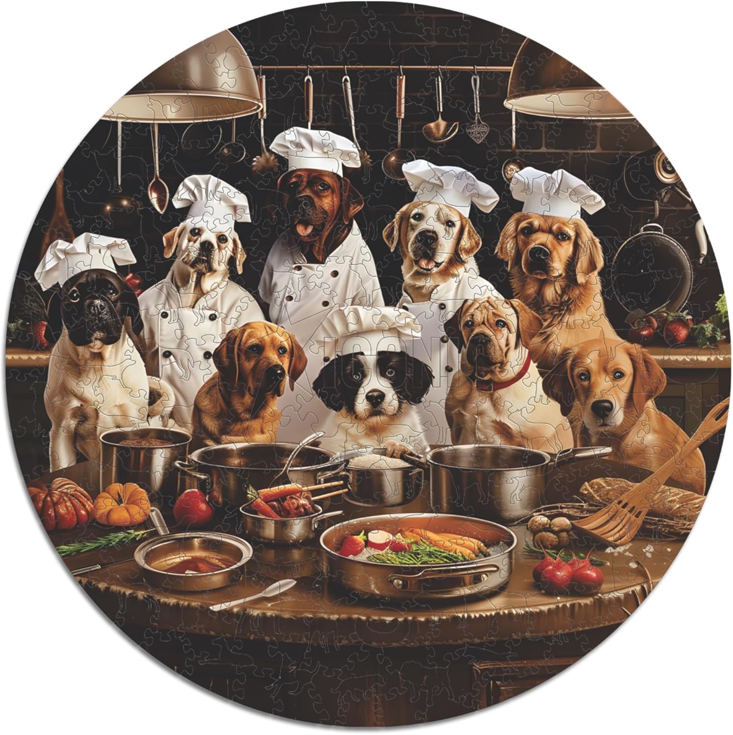 Iconic Puzzles - Cani Chef, Puzzle in Legno 350 Pezzi - immagine 2
