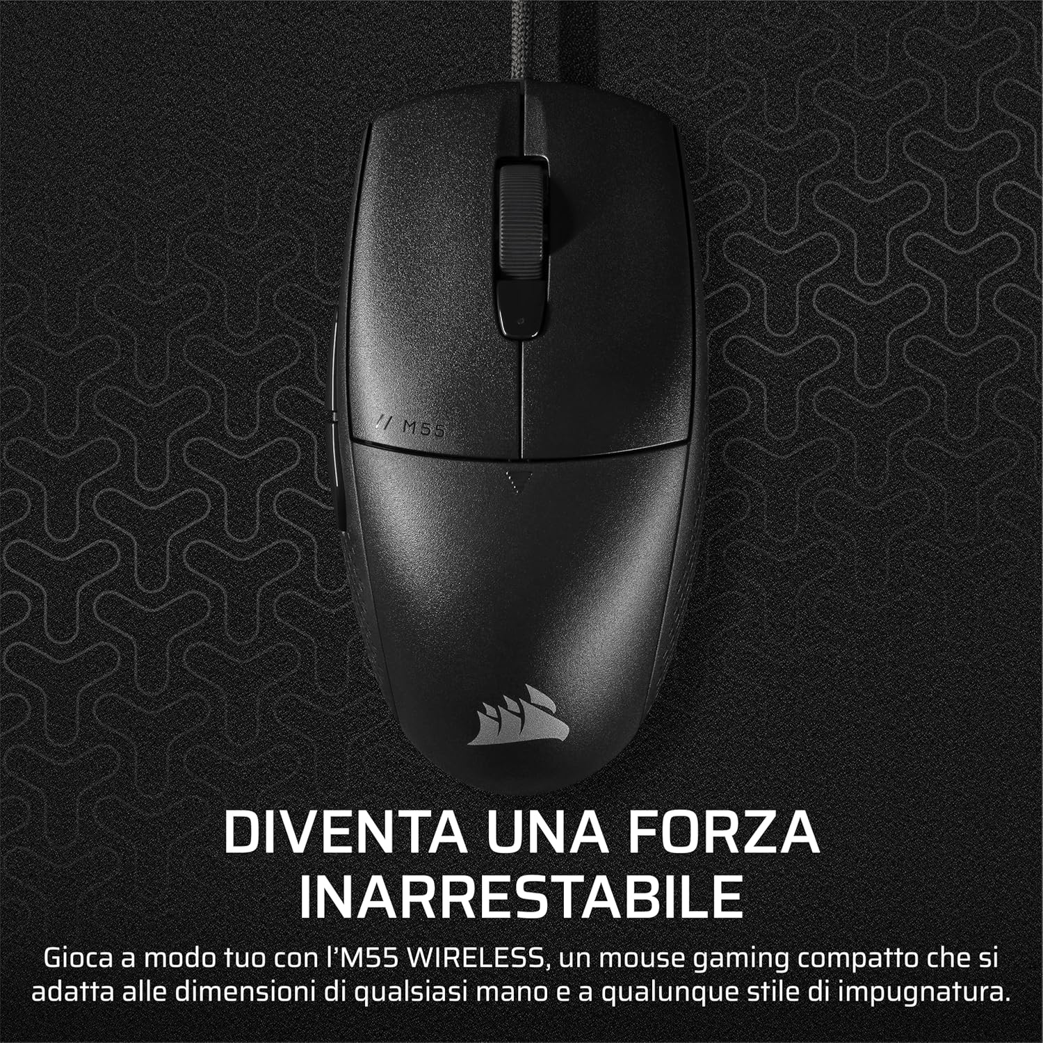Corsair M55 Mouse da Gioco FPS Cablato 16.000 DPI, Nero - immagine 2