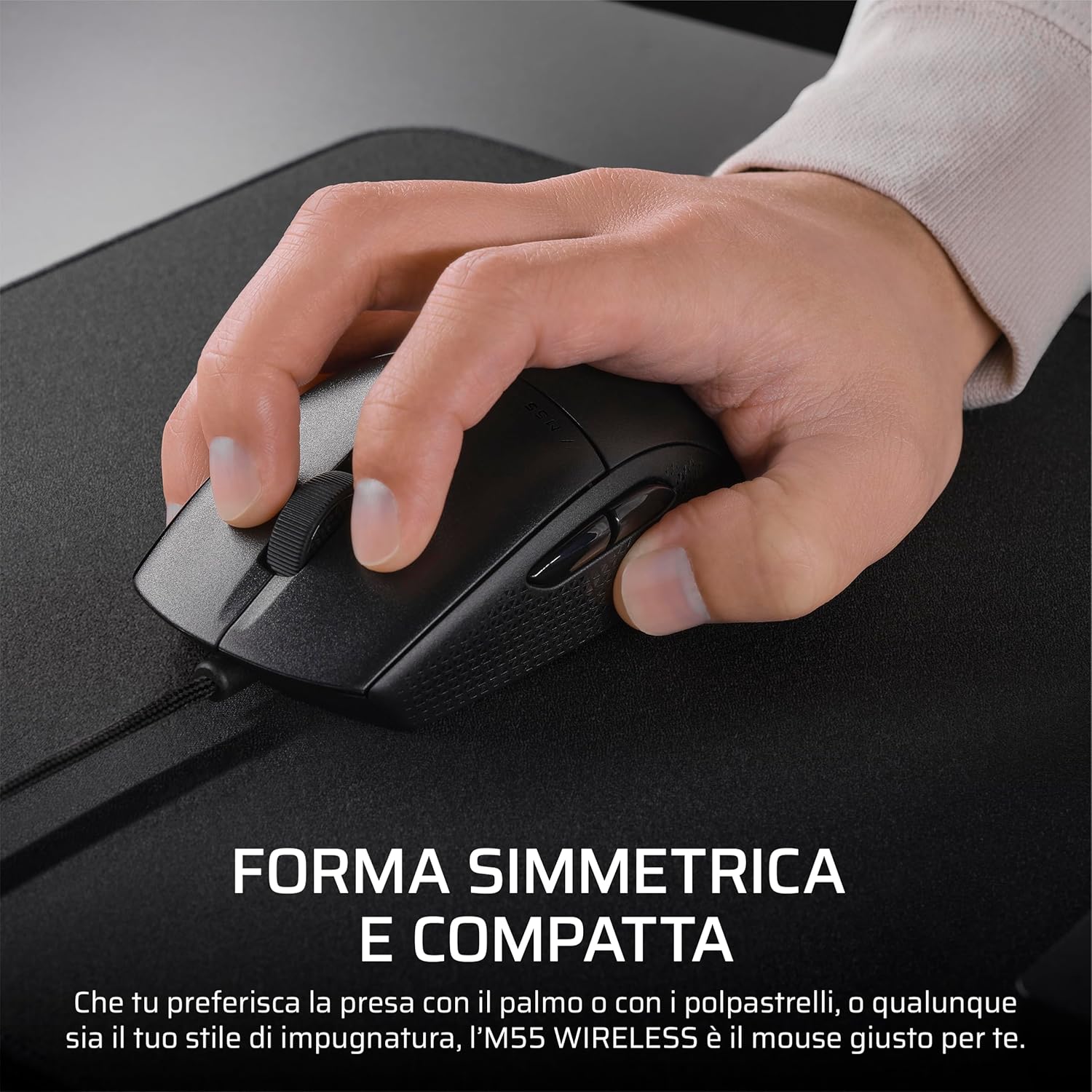 Corsair M55 Mouse da Gioco FPS Cablato 16.000 DPI, Nero - immagine 3