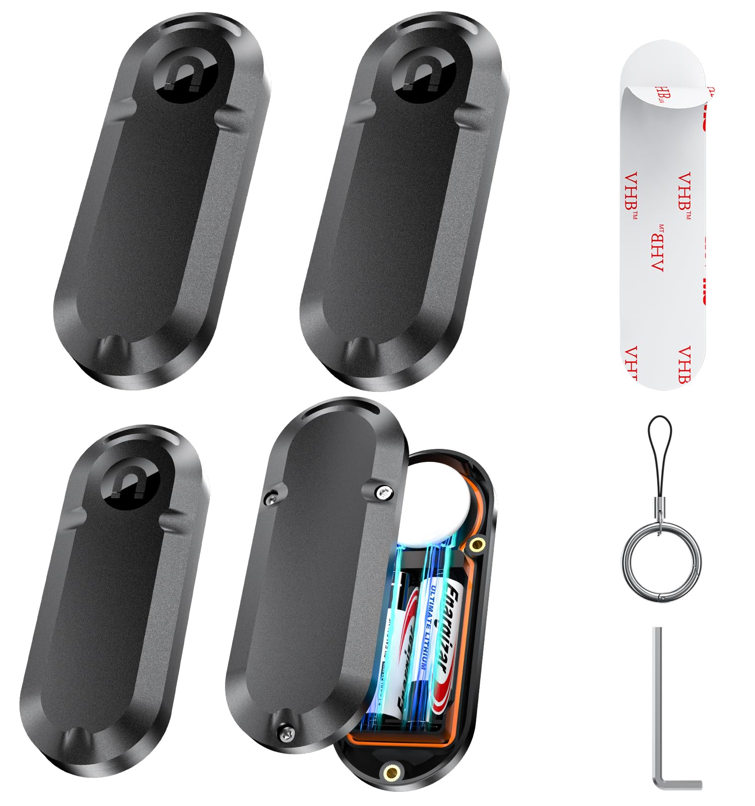 Hancenda Custodia Protettiva per AirTag con Batteria AA