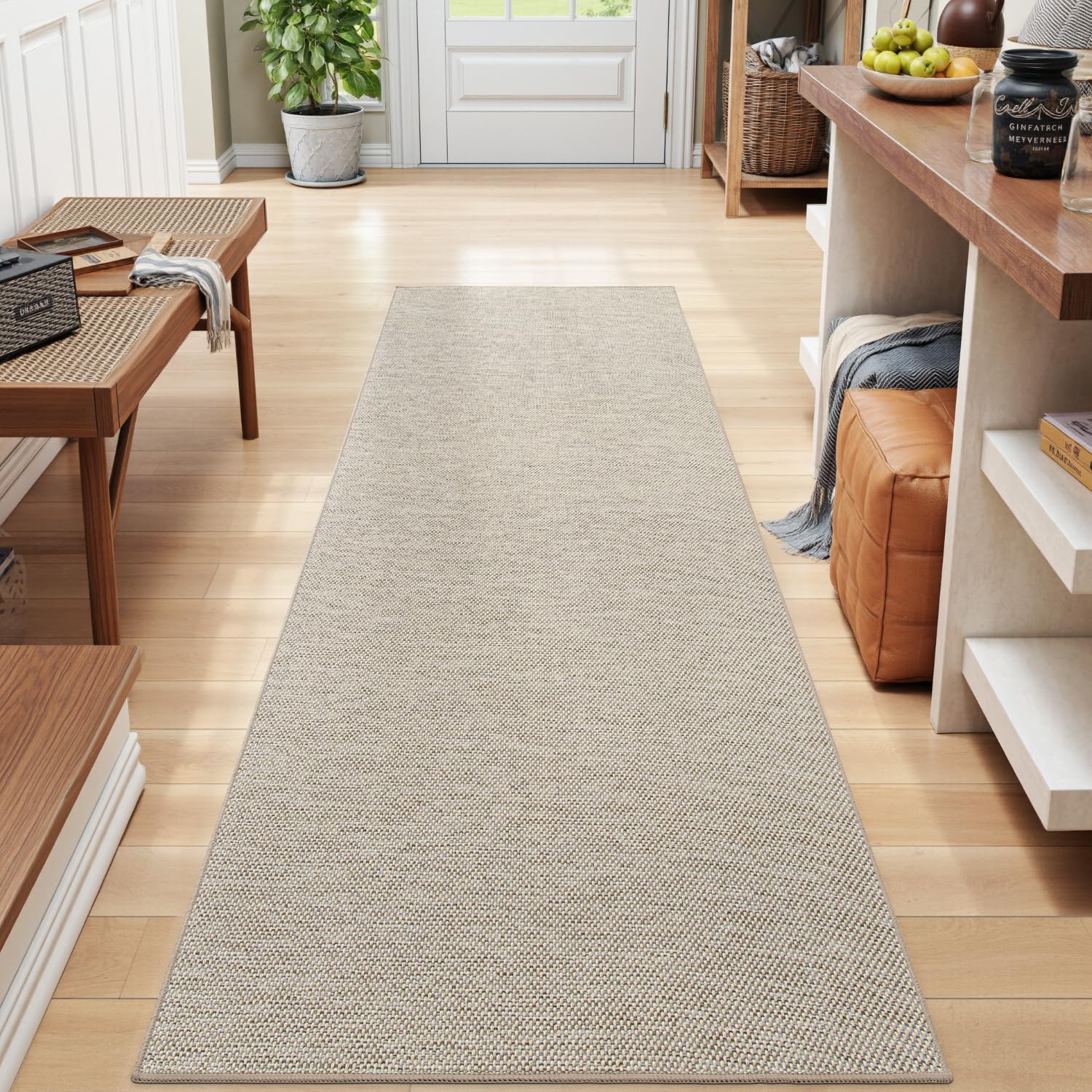 Dexi Tappeto Cucina Antiscivolo Lavabile 61x183 cm, Beige