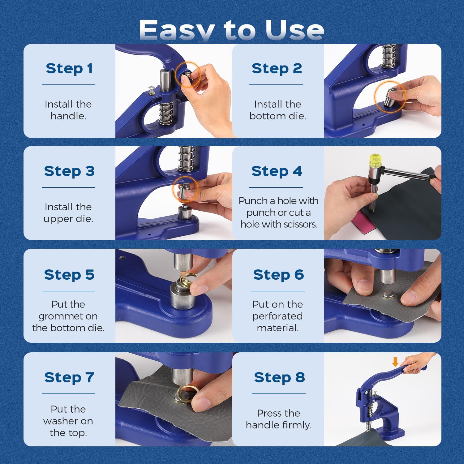 Bonviosin Macchina per Occhielli a Pressione Manuale - immagine 6