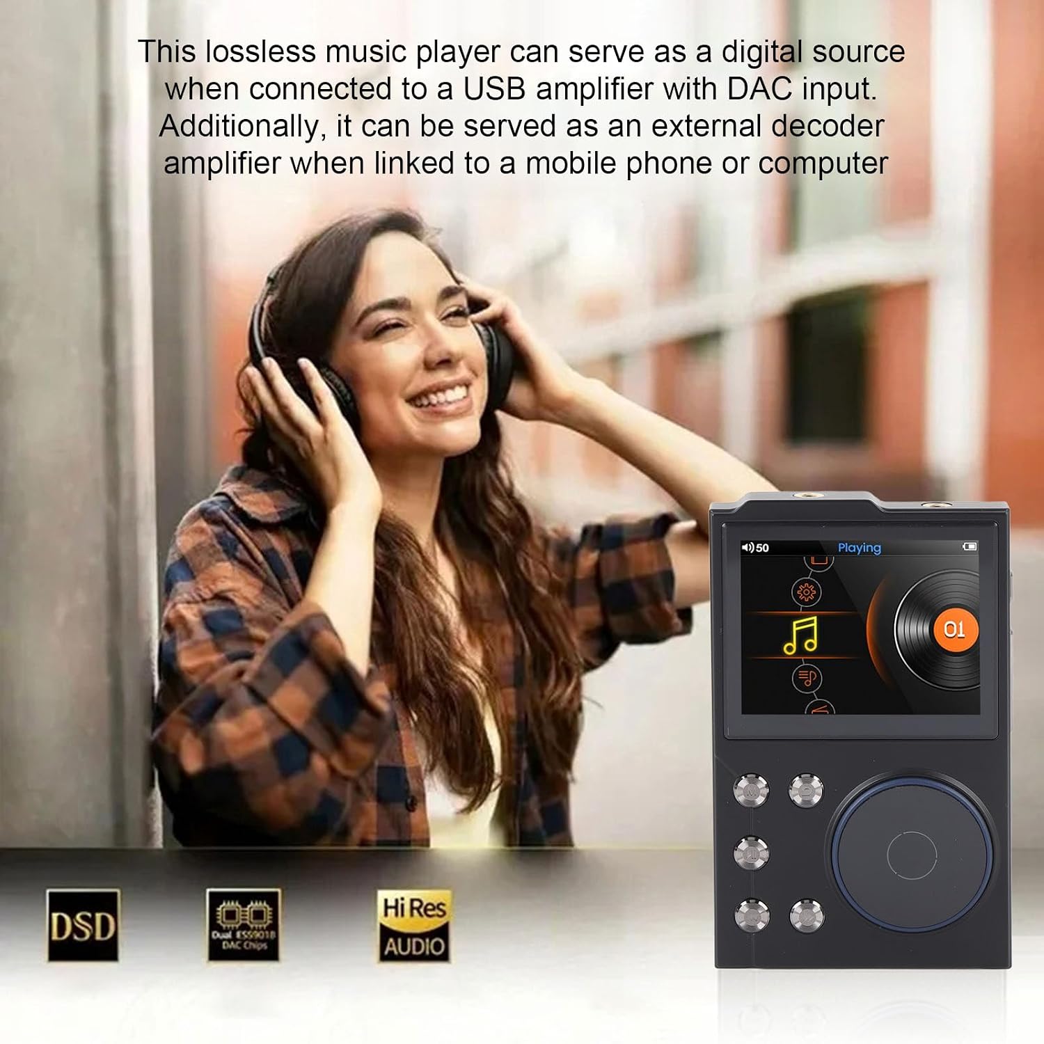 Lettore MP3 Bluetooth 5.3 HiFi DSD DAC 2.4 Pollici | Ouitble | Velz