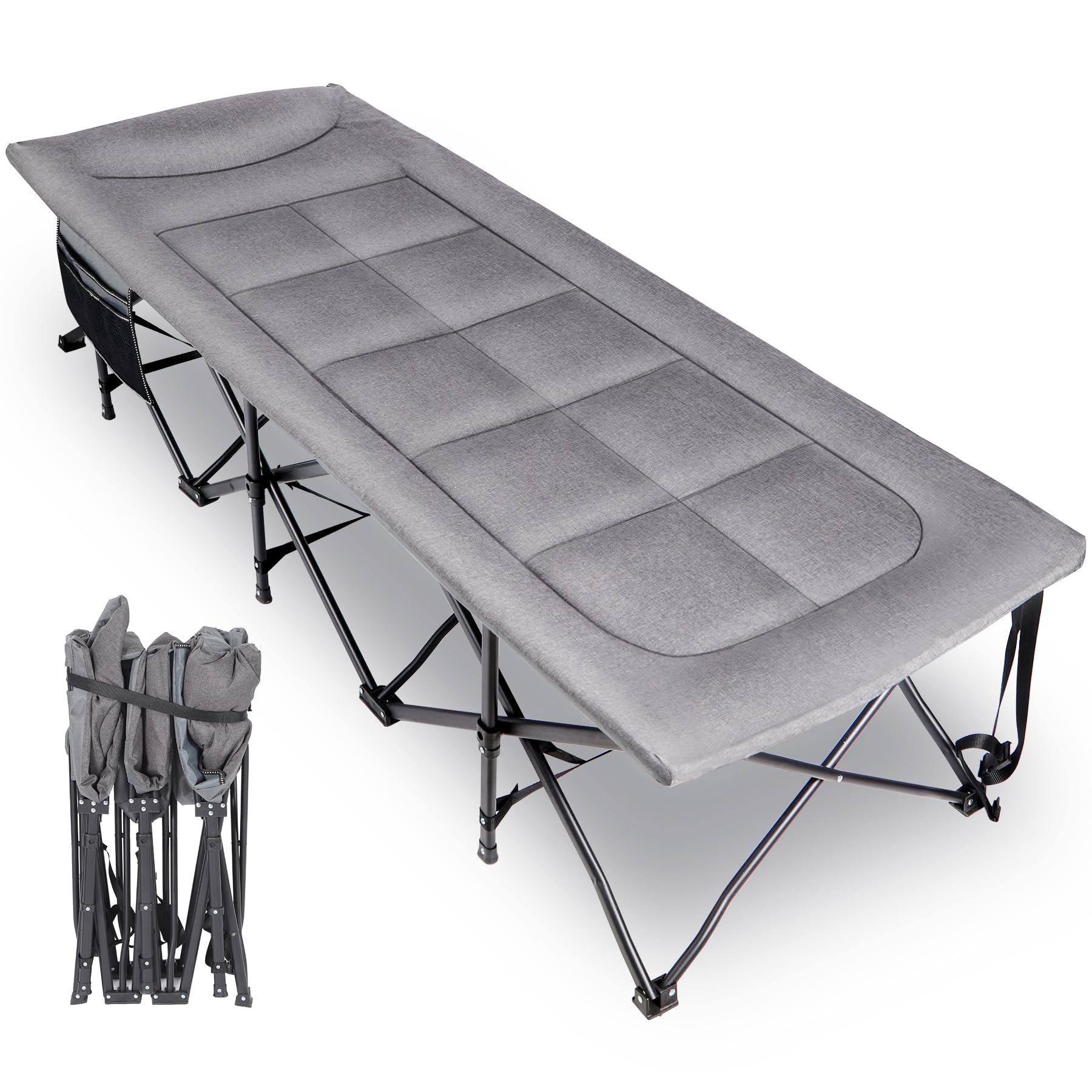 Redcamp Ampio Letto da Campeggio Pieghevole, Grigio