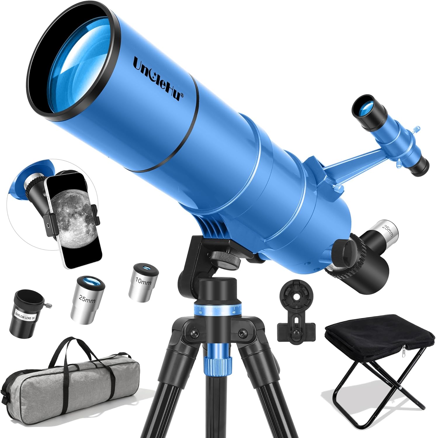 Unclehu Telescopio Astronomico Rifrattore 90/550mm - immagine 1